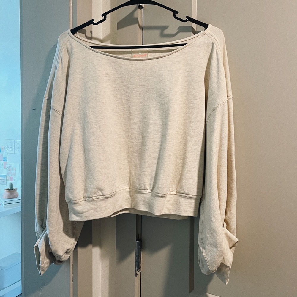 Free People Movement Puffed Sleeve Sweatshirt / Medium